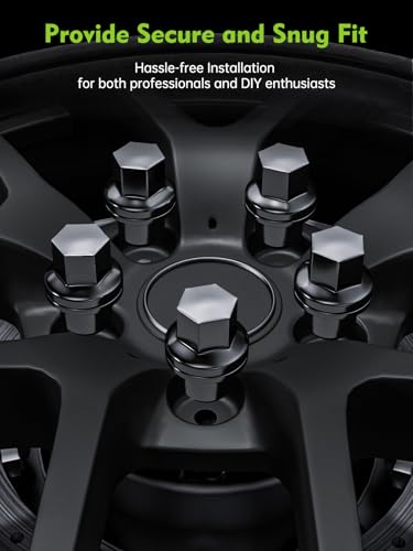 Image of AUTOPTIM M14x1.5 Wheel Lug Nuts - Replacement for Land Rover LR3 LR4 Range Rover Sport Discovery - Closed End OEM Factory 13 /16 inch Hex 1.81 inch Length 20PCS Black Lug Nut