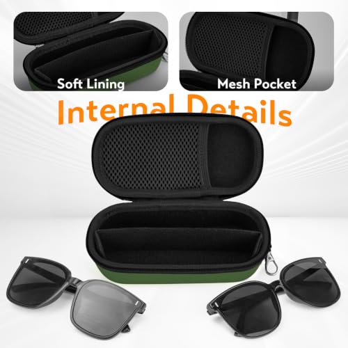 Image of Double Eyeglasses Case, Hard Travel Glasses Case for Men Women
