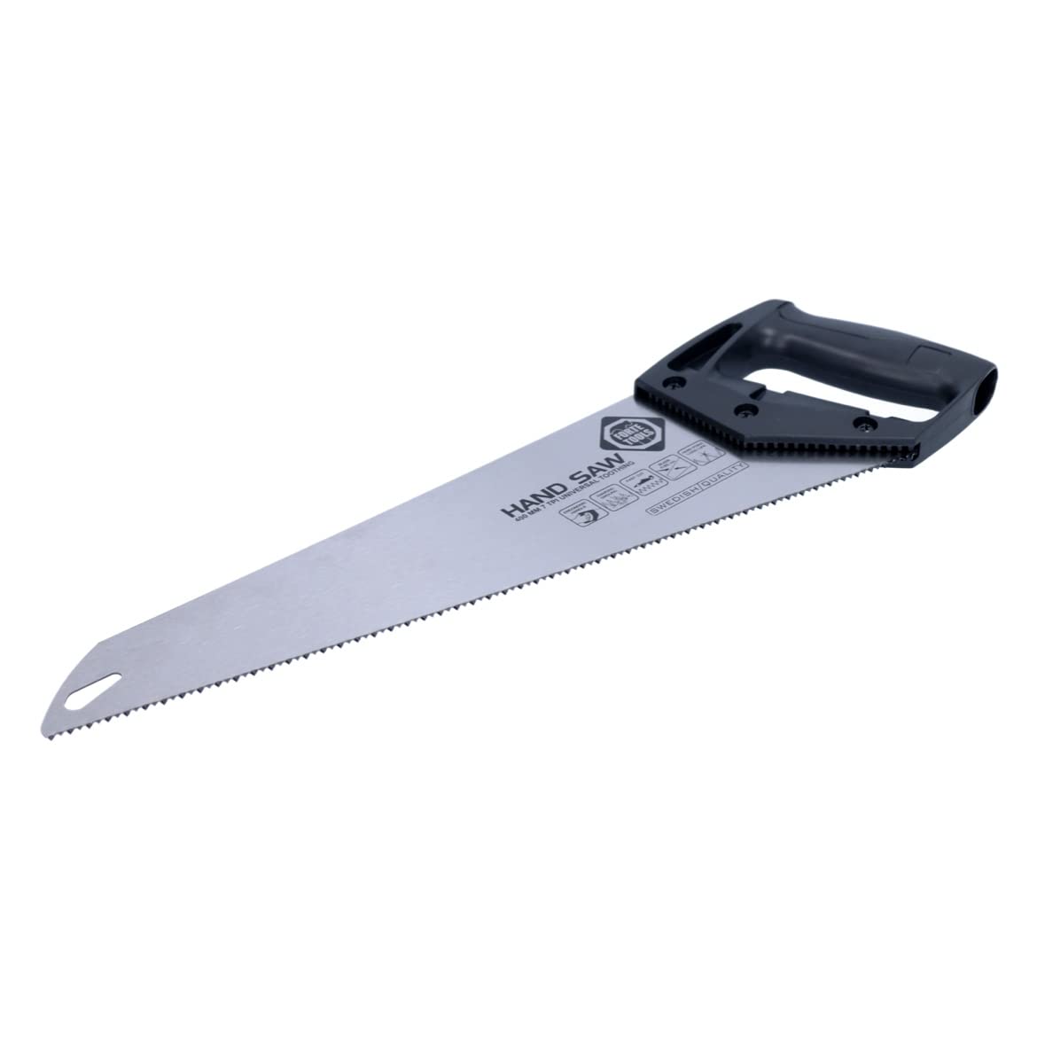 Sierra de zorro de 40 cm, 7 TPI Premium, sierra clásica con mango de goma ergonómico, sierra para madera, plástico, etc., con dentado universal fabricado en Sweden (000051083436)