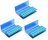 VIBURISH 3Pcs Lab Bur Holder Autoclavable Box Burs Storage Case 16 Holes Tips Block Organizers Sterilizer...
