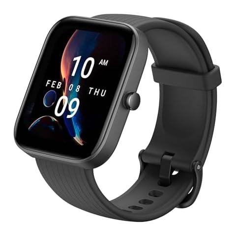 Amazfit Bip 3 Pro Smart Watch, Step Tracking, Heart Rate Monitor, Blood Oxygen Measurement, GPS, 14-Day Battery Life, Sleep Quality Analysis, Customizable Watch Faces (Black) Cover