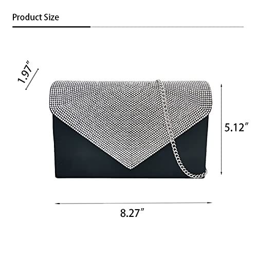 Image of Evening Bags Women Clutch Purse Small Cute Classic Envelop Crossbody Handbag for Formal Wedding Party with Detachable Chain