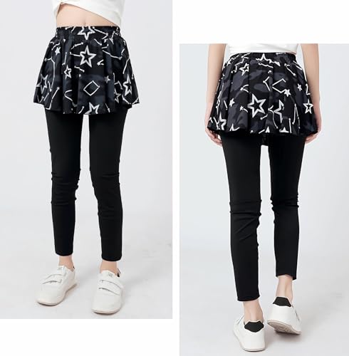 Girls' Sports Leggings with Ruffle Skirt Kids Yoga Running Tennis Stretchy Skinny Sports Pants 5-14 Years3