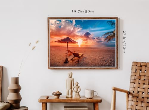 Jigsaw Puzzles for Adults,1000 Piece Puzzle for Adults,2 Pack Puzzles for Adults Hawaii Beach Sunrise and Colorful Lake at Sunset Puzzles, National Parks Jigsaw Puzzles for Adults 1000 Pieces and Up - Image 3