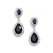 Mariell Sapphire Cubic Zirconia Teardrop Earrings for "Something Blue" Bridal or September Birthstone