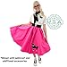 Hip Hop 50's Shop 1950s Adult Poodle Skirt Costume for Women (Hot Pink XL/2X)