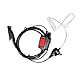 Retevis EA110M Funkgerät Headset IP66 Wasserdichtes Ohrhörer Verdeckter Luftschlauch Kopfhörer Kompatibel mit Ailunce HD1 DMR Radio RT648 RT87 RT29 RT647 RT83 Walkie Talkies (1 STK.)