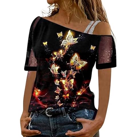 Sweat-shirt à col bénitier doré Cover