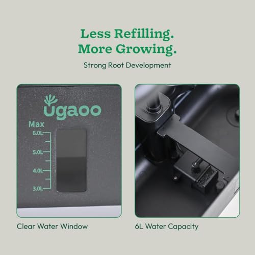 Image of UGAOO Smart Indoor Hydroponic System for Home with LED Grow Light | Indoor Hydroponic Garden | Smart Garden | Indoor Grow Kit | 6L Water Tank | 3 Grow Modes | Starter Kit