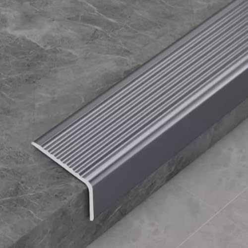 Nez de marche en aluminium L gris finition haut de gamme 90cm