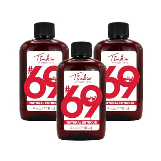 TINK'S Synthetic #69 Doe-in-Rut Deer Attractant Liquid Estrous Doe Urine Scent for Hunting (4 Oz) 3 Pack – Longlisting Estrous Doe Urine Hunting Scents – Hunting Lure/Attractant – Advanced Deer Lure