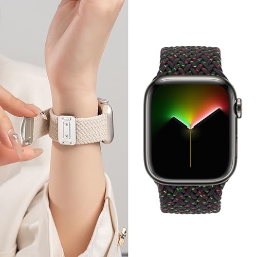 2 Pack Magnetic Bands Compatible with Apple Watch Band 49mm 46mm 45mm 44mm 42mm 41mm 40mm 38mm for Women Men,Stretchy Braided Sport Loop Wristband for iWatch Series 11 10 9 8 7 6 SE 5 4 Ultra 3 2 1 by Eweison - Used condition - Image 4