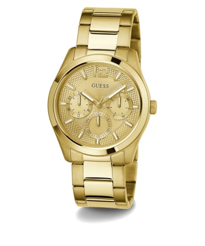 GUESS Mens Stainless Steel Analog Champagne Dial Watch-Gw0707G3, Band Color:Gold - Image 5
