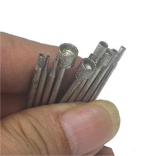 Diamant-Frässtifte in Hohlschalenform, 3/32-Zoll-Schaft, Steinschnitz-Bits für Drehwerkzeuge, 10 Stück