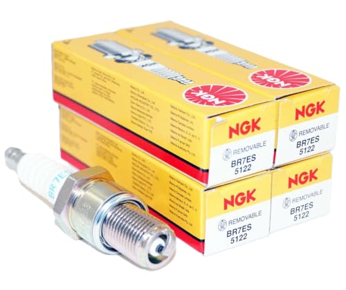 NGK 5122 Nickel Spark Plugs BR7ES Compatible with (4 Pack)