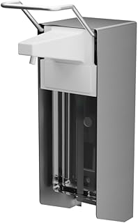 Original Eurospender ingo-man® Classic mit Bedienhebel, 500 ml, Seifenspender und Desinfektionsmittelspender für Wandbefestigung aus Aluminium inklusive PET-Leerflasche, Made in Europe