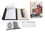 Buki France - Coloriages Mystères Mandalas - Coffret 15 Feutres Acryliques Numérotés - Boîte Magnétique - Loisir Créatif - Dès 10 Ans - CM301