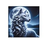GLMHOK Tier-Poster, mythologische Tierwölfe des 