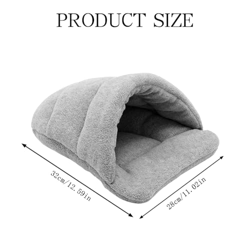 Luxvara Meerschweinchen Bett Kuschelhöhle Höhle Waschbar Kaninchen Kuschelhöhle für Hamster Kaninchen Igel Chinchilla Bartagamen und Frettchen (Hellgrau)