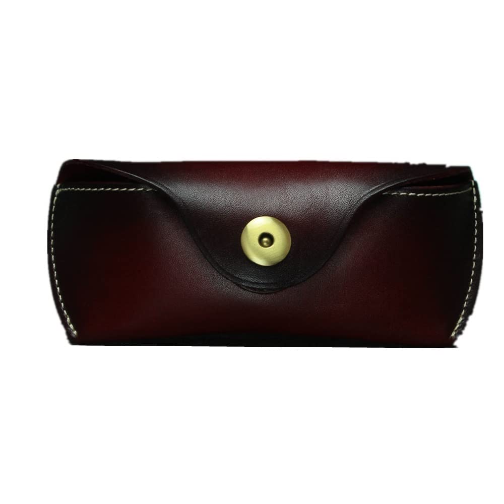 Etui na okulary vintage okulary przeciwsłoneczne neutralne skórzane etui na okulary przenośne lekkie okulary torba na talię futerał ochronny na okulary (kolor: czarny, rozmiar: 18 x 4,5 x 7,5 cm)
