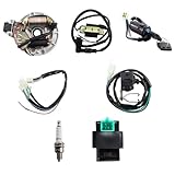 50 110cc 125cc Wiring WIRE HARNESS CDI COIL DIRT BIKE 5 Pin CDI Coil Spark Plug Kill Switch Wire Harness & Magneto