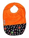 Silly Billyz Towel Pocket Bib, Orange, 3 mos - 3 Yrs