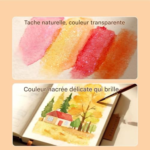 Peintures à l'eau et set aquarelle multi couleurs pour projets artistiques en extérieur