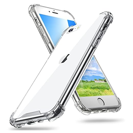 ORIbox for iPhone SE 3/2 Case Clear,with 4 Corners Shockproof Protection,iPhone 8/7 Clear Case for Women Men Girls Boys Kids,Case for iPhone SE Phone Clear