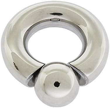 ACESTEEL Surgical Steel genital Piercing Monster Screw in Ball Ring (SIB5010)