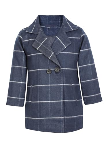Image of CHKOKKO Girl's Wool Blend Stylish Standard Length Winter Wear Button Coat For Kids