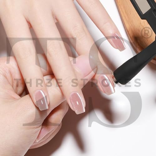 Image of THR3E STROKES 6 in 1 Cat Eye Magnet Tool, Upgraded Cat Eye Gel Nail Polish Magnet with Silicone Protective Case, Multi-Function Magnet Stick 3D Strong Magnetic Cat Eye Nail Art for Salon Studio Home, Black (6 IN 1 MAGNET BLACK)