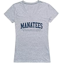 State College of Florida Manatee Womens Game Day Tee T-Shirt - Heather Grey, Small