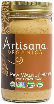 Artisana Organics Raw Walnut Butter with Cashews (14oz Jar)