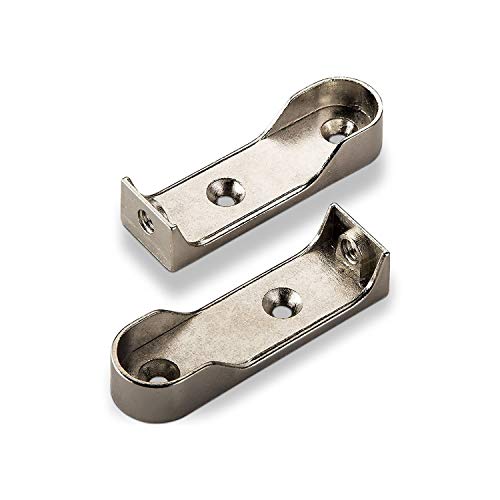 SOTECH 1 Paio di Supporti per Tubi da Armadio per Tubi Ovali 30 x 15 mm da Avvitare al Lato Interno dell'Armadio & Mensole