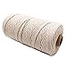 Produktbild U&X Makramee Garn, Natur Kordel Schnur Garn, Kordel DIY Handwerk Baumwollgarn Basteln, Naturliches Baumwollschnur Rope (100m x 3mm)