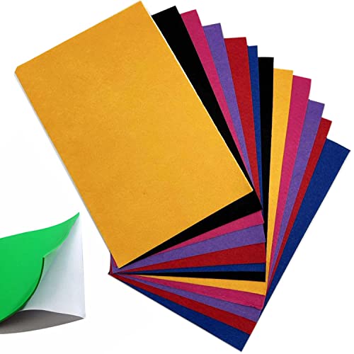 Various Fieltro Adhesivo 12 Unidades Manualidades Tejido de Fieltro Hojas adhesivas Autoadhesivas,para Manualidades DIY Proyectos Escolares Decoracíon Artesañal 20cm x 30cm