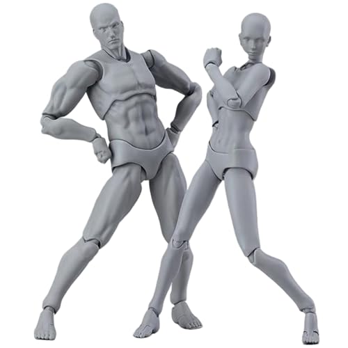 Modèle articulé multi-postures en lot de 2 figurines de dessin indispensables