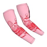 Woshuwo Mangas de brazo para mesa de café con sillas y botella de vino, protección solar, para mujeres y hombres, enfriamiento, deportes al aire libre, mangas de brazo
