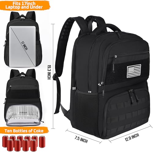 Lunch Box Backpack for Men, Tactical Cooler Backpack with Laptop Compartment Leakproof RFID Lunchbox Bag for Work 6