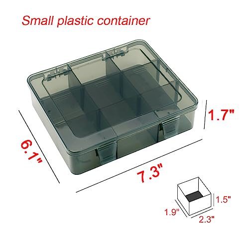 Upgrade 9 Grids Plastic Organizer Box With Dividers, Craft Organizer, Plastic Jewelry Organizer Box, Small Parts Container, Box Organizer With Dividers For Beads, Earring, Rings, Buttons And So On… #TOP1