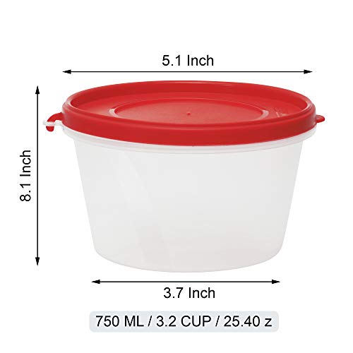 Image of Cutting EDGE Nesterware Food Storage Container for Pulses, Sugar, Tea, Cereals - 750ML (RED, 3)