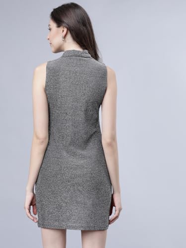 Image of Tokyo Talkies Women's Sleeveless V-Neck Solid Dresses | Stylish Dresses | Party Dresses