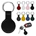 Produktbild VCTKLN Schutzhülle Stoßfest PU Leder Case Shell Location Tracker Protector Keychain Hook,Bluetooth Finder Schutzabdeckung,Schlüsselanhänger für Air-Tags,Bluetooth Finder Case für Airtags (A)