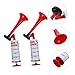 OHPHCALL 2pcs Handheld Cheer Air Horns Portable Hand Push Pump Sports Boating Signal Horns Loud for Sporting Events Parties Celebrations