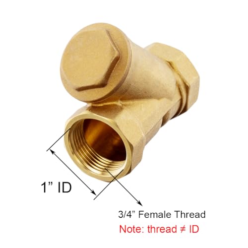 Image of 3 /4 inch Female Y Shaped Brass Strainer Mesh Filter Valve