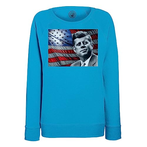 Sweatshirt Femme Kennedy drapeau USA : le pull vintage JFK confortable