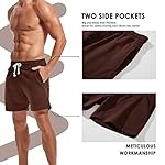 AMY COULEE Mens Athletic Workout Shorts 5.5" Cotton Casual Shorts Elastic Waist Joggers Sports Sweat Shorts - Image 3