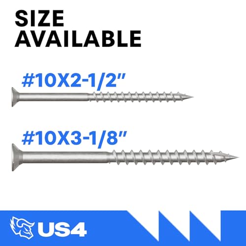 #10 x 2.5 pulg tornillos cabeza plana acero inoxidable miniatura 4