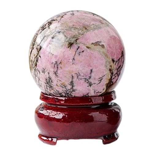 Sphère en rhodonite de 5-6 cm, pierre roulée naturelle pour collection