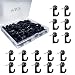 50 PCS Push Pin Hooks, Plastic Heads Cork Board Hooks Decorative Thumb Tacks Hook for Photo Wall, Bulletin Board, Home Wall, Home Office School Supplies (Black)